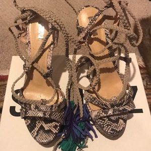 Schutz animal print heels